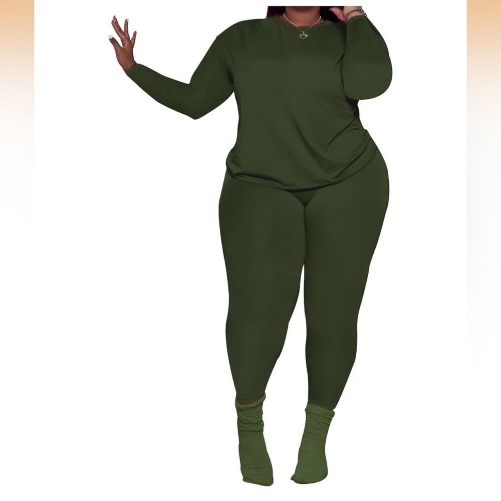 NEW 2 PIECE SET SIZE 2XL IN ARMY GREEN / OLIVE GREEN